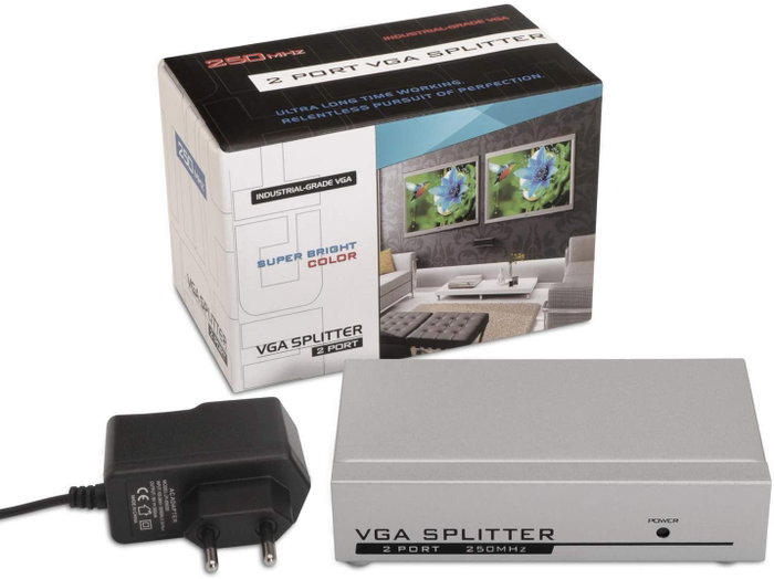 Aisens Duplicador SVGA para 2 Monitores A116-0084 Gris